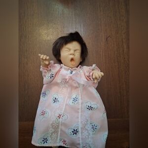 Pink Baby Doll with Heart Pattern Dress